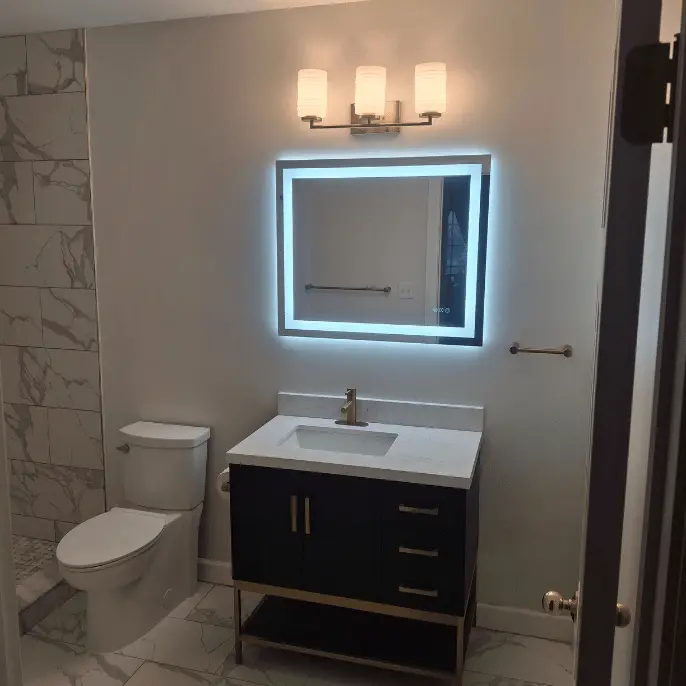 backlit mirror installation st louis